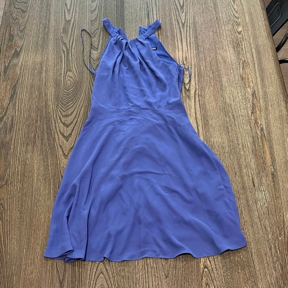 Espress Women’s Fit & Flare Halter Dress Sleeveless Periwinkle Blue Size 4